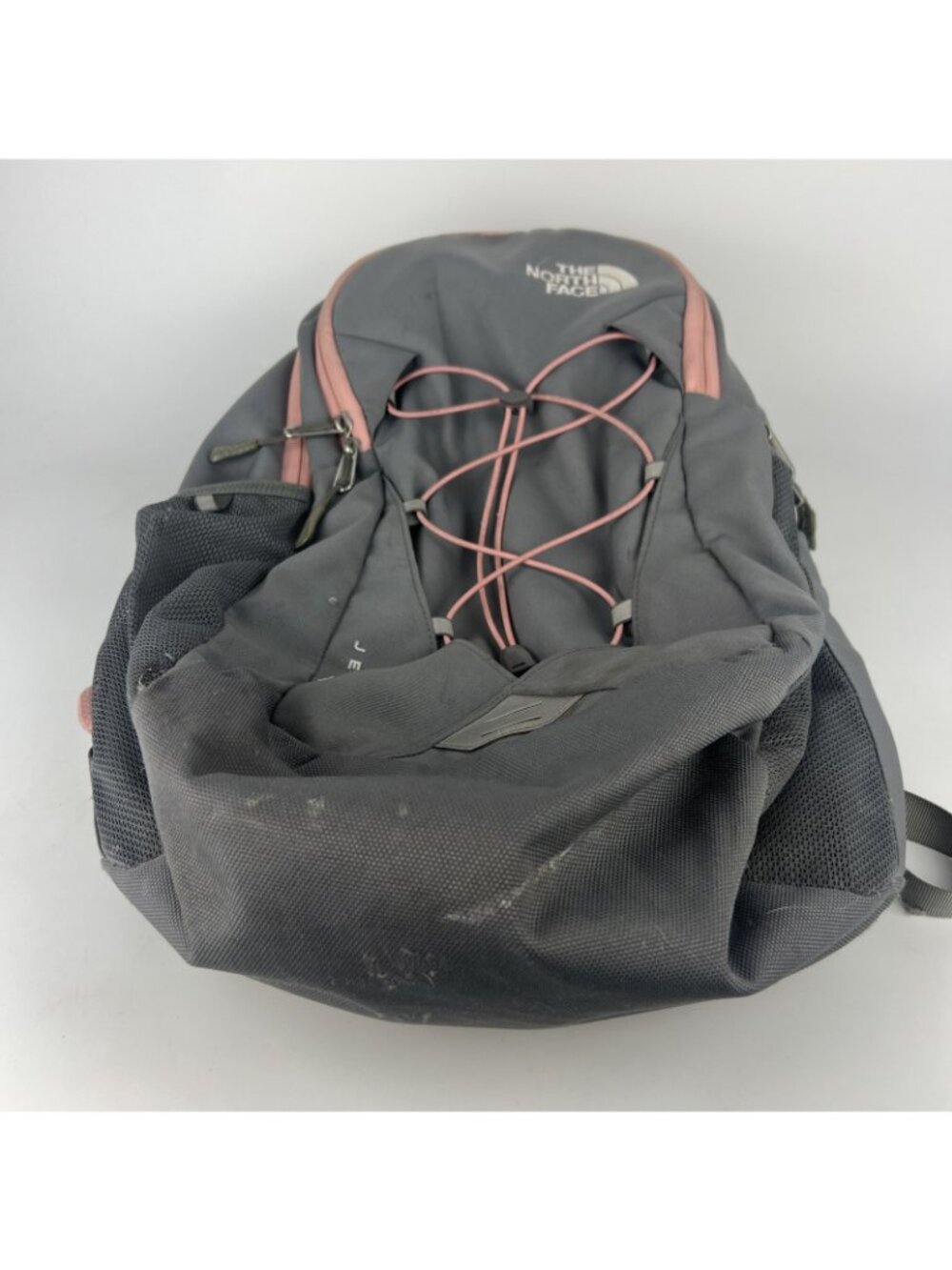The North Face Jester Women's Backpack Gray Pink Laptop School Book Bag - Picture 2 of 6